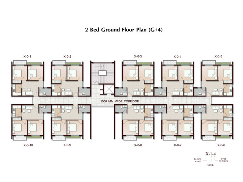 2 BHK Apartment in Joka Plan, Ground Floor & Typical Block